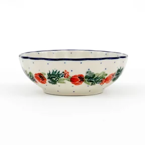 Miska muszelka 023 h-4cm <br> 1535X Czerwony wianuszek